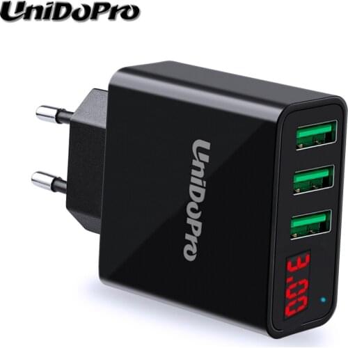 EU Plug 5V 3.1A 3-USB AC Charger for Blackview BV9800 BV9700 BV9600 BV9500 BV9100 P10000 Pro BV5500 BV5800 Adapter w LED Display