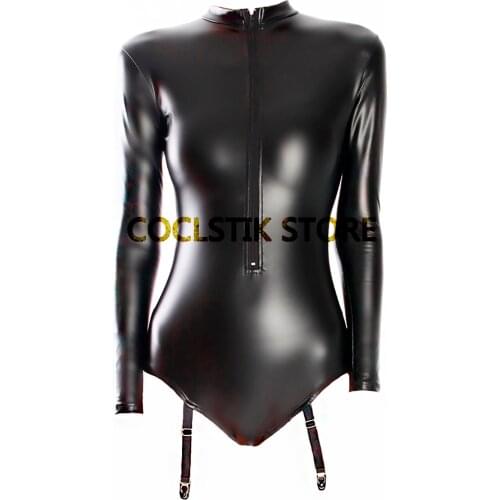 Women Sexy Bathing Swimsuit Latex Ammonia Dead water Tights Wetlook Swimming Bodysuit Female High Quality Matte Metallic Costume