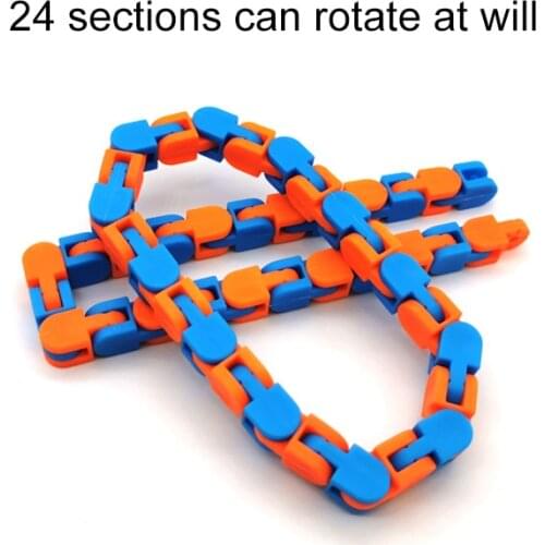 1/3PCS Multicolor Wacky Tracks Stress Reliever Fidget Toys Kids Autism Snake Puzzles Classic Sensory Toy Vent Finger Toy