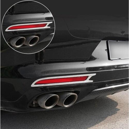 2pcs ABS Car Rear Fog Lamp Light Cover Styling Moulding Trim for Porsche Panamera 2017 2018 Accessories