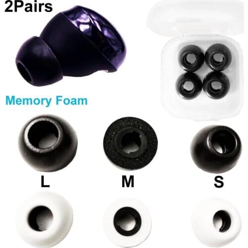 4PCS Memory Foam Ear Tips for Samsung Galaxy Buds Pro Earphone Case Earbuds Eartips L M S