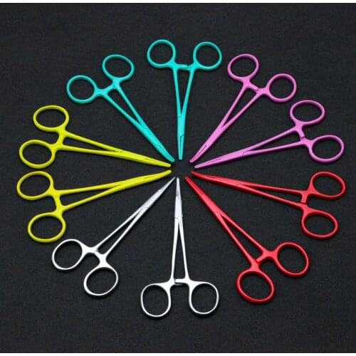 5" curved trauma shears surgery scissors hemostat mosquito forceps dog grooming surgical scissors pet clamp dog artery clamp
