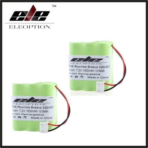 2 pcs Eleoption Rechargeable Vacuum Cleaner Battery for iRobot Braava 320 321 & Mint 4200 4205 Floor Cleaner Robot 4408927