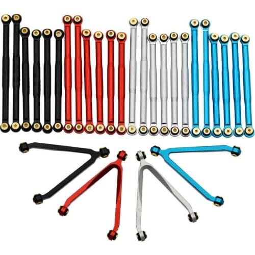 Aluminum Fron Rear Link Rod Set for Axial SCX24 AXI90081 1/24 Scale RC Crawler Buggy Car Replacement Accessories 7Pcs/Set