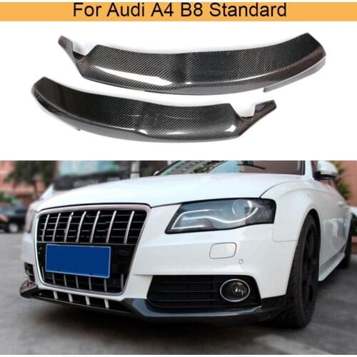 Carbon Fiber Car Front Bumper lip Splitter Spoiler for Audi A4 B8 Standard Sedan 4 Door 2009 - 2012 Non Sline