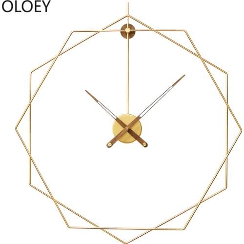 Luxury Wall Clock Modern Design Large Metal Living Room Creative Nordic Wall Art Home Decoration Novelty Wall Clock Metal Room