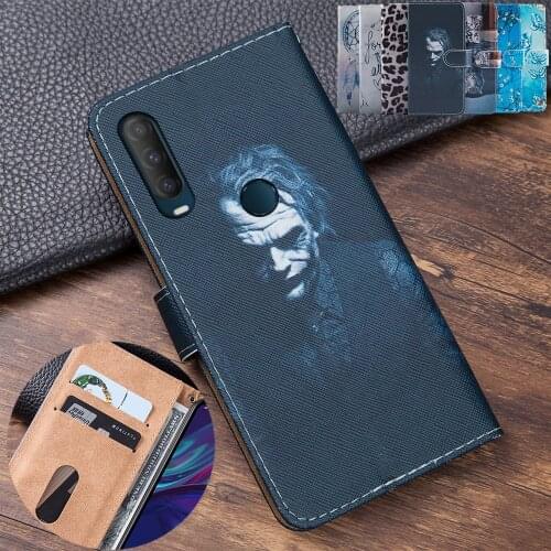 3D Embossing Clown Leather Flip Book style Cover For Alcatel 3L 2020 Case Phone bag card Case For Alcatel 3 L 5029Y 5029 Shell
