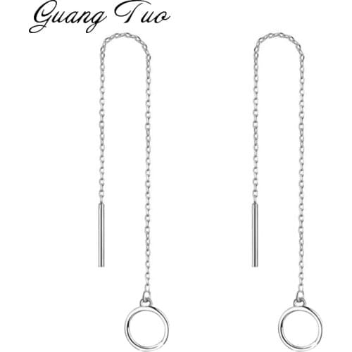 ES2186 Long Line Chain Drop Dangle Tassel Earrings Fashion Jewelry Ear Line Simple Round Earrings For Women Jewelry Female Gift