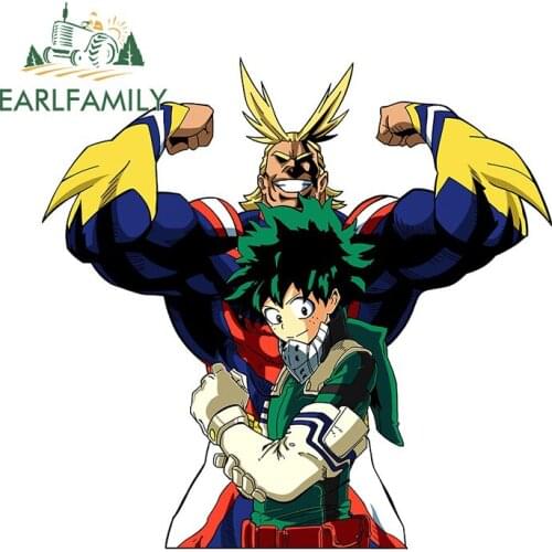 EARLFAMILY 13cm x 12.5cm for My Hero Academia Sticker Car Stickers and Decals Vinyl DIY Hip Hop Anime Scratch-proof Decoration