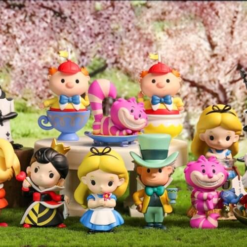 Disney Alice in Wonderland Mad Hatter Cheshire Cat rabbit Red Queen Action Figure Toys Gifts For kids Room Decoration ornaments