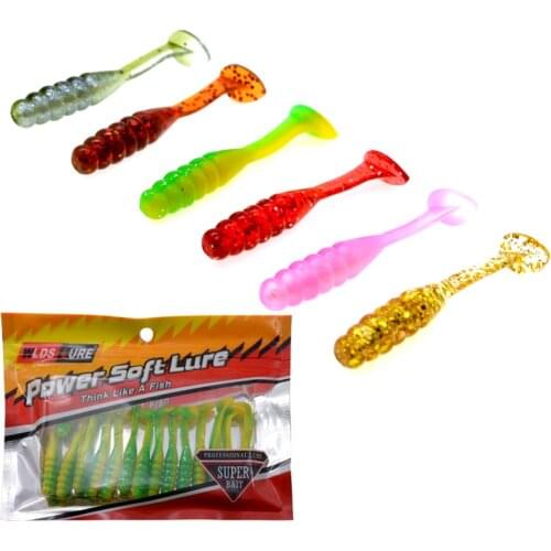 5cm Isca Artificial Bait Paddle Tail Shad Soft Lure Swim bait Crap Fishing Tackle