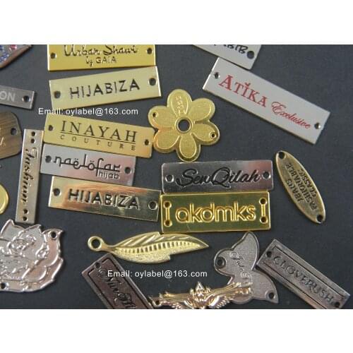 Custom made Garment labels metal labels/ scarf label