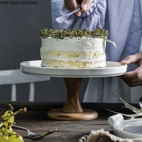 Ceramic Cake Rack Cake Cover Fruit Plate Dessert Plate Display Stand Fruit Plate Wedding Cake Rack Tray Cake Cover
