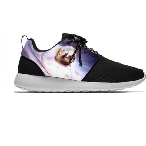 Galaxy Space Starry Sky Sloth Animal Anime Cartoon Sport Running Shoes Casual Breathable Lightweight 3D Print Men Women Sneakers