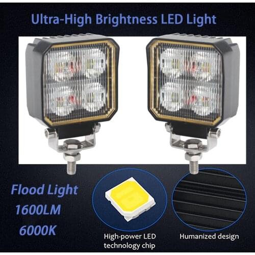 Minjie 20W LED Work Light With on/off Switch 10-30V Car LED Floodlight Square Auto Truck Off Road Mini Led bar Offroad Accessory