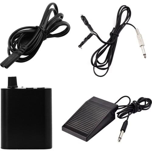 Tattoo Machine Set Power Supply Power Cable Footswitch Clip Cord Machine Pedal Professional Permanent Makeup Tattoo Body Art