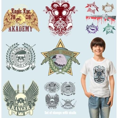 Badge logo Ironing stickers Iron on patches DIY Appliques Washable Heat-sensitive patches Heat Transfer printing