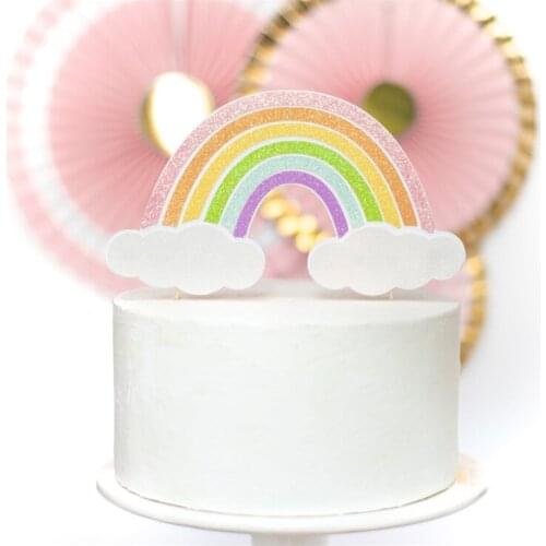 Pastel Rainbow Party | Custom Pastel Rainbow Cake Topper | Colorful Rainbow Birthday | Rainbow Cake Topper | Rainbow Party