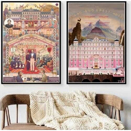 Home Decor Poster Canvas Wall Art Print Hot The Grand Budapest Hotel Movie Classic Comic Gift Painting Bedroom Picture Modular
