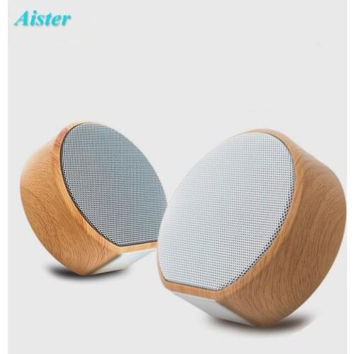 A60 Wood Grain Portable Bluetooth Speaker Box For Telefono MP3 Player PC Laptop Notebook USB 3.5mm Jack AUX Output TF Card