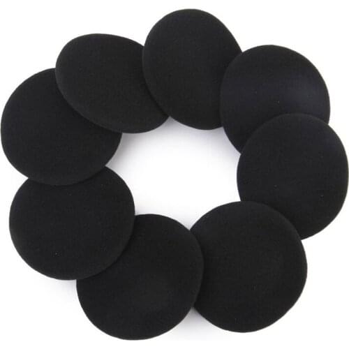 Retail 4 Pair 60mm Replacement Ear Foam Earphone Pad Covers for Headset Headphone Black