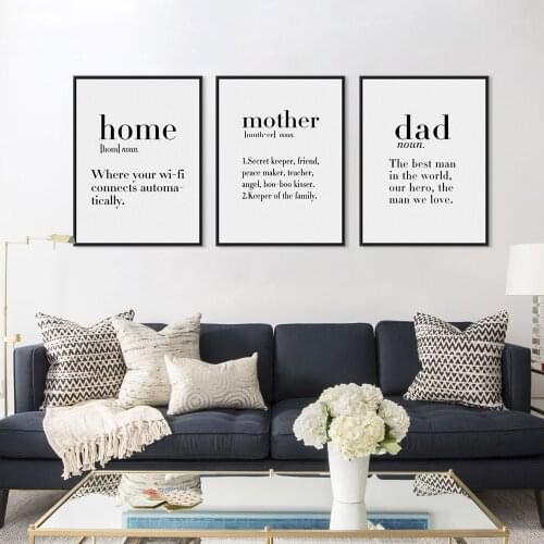 Modern Relative Appellation List Black Poster Print A4 Baby Wall Picture Nordic Kawaii Kids Room Decor Canvas Painting No Frame