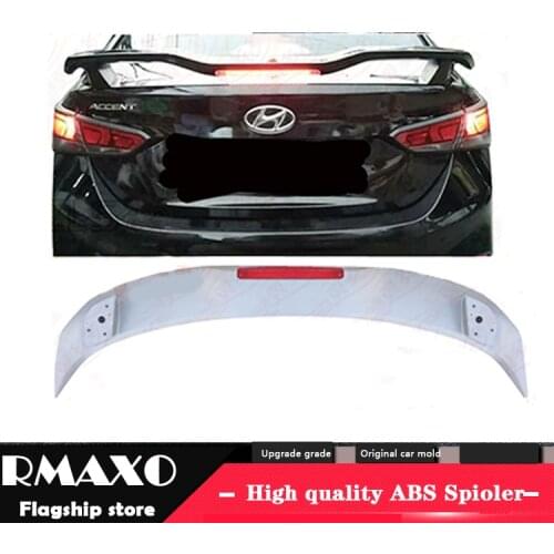 For Hyundai Accent Spoiler 2006-2010 VERNA Accent Spoiler FTY ABS plastic Material Car Rear Wing Color Rear Spoiler
