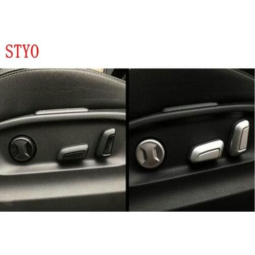 STYO Car ABS seat Adjust Knob Button Protective Cover trim 6pcs/set For Karoq 2017 2018