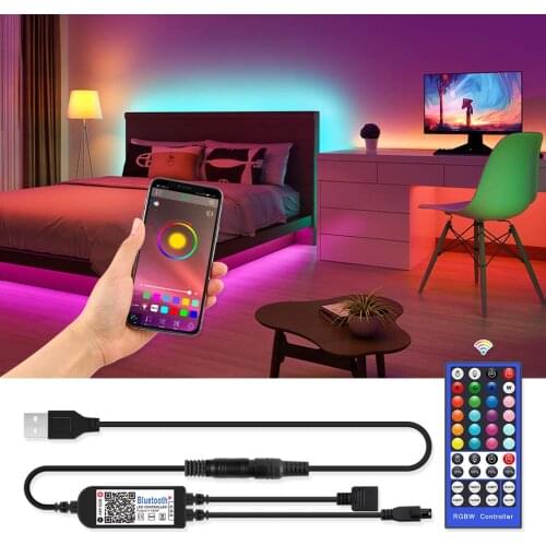 5V USB RGBW RGBWW Led Strip With 40Key IR Controller 2M 3M 4M Bluetooth Led Strip Light For TV PC Background Light