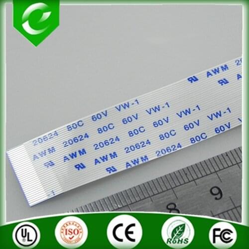 High quality E41447 SHC AWM 20624 0.5mm 28pin 100mm length oppostie side contact Flexible Flat FFC Ribbon Cable 5pcs/lot