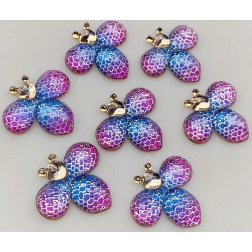 Women Jewelry Accessories Bee Animal Dangle Earrings Color Crystal DIY Drop Earrings Wholesale 21*22mm 20pcs -B434