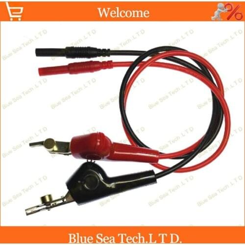 1 Pair 0.5M multimeter thorn line clip test leads puncture clamps with socket for car repair Free Shipping
