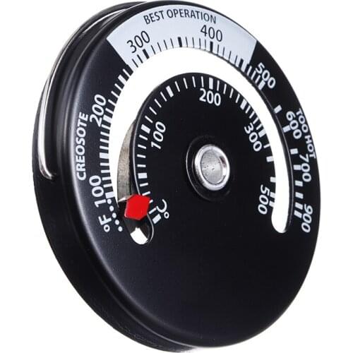 1Pcs Magnetic Stove Flue Pipe Thermometer For Fireplace Oven Woodstove Wood Burner Flue Temperature Monitor 0-500 Degree