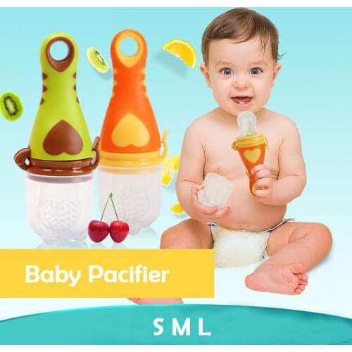 1Pcs Fresh Food Baby Pacifiers Heart-shaped Fruit Feeder Nipples Feeding Safe Baby Supplies Nipple Teat Pacifier Bottles Nibbler