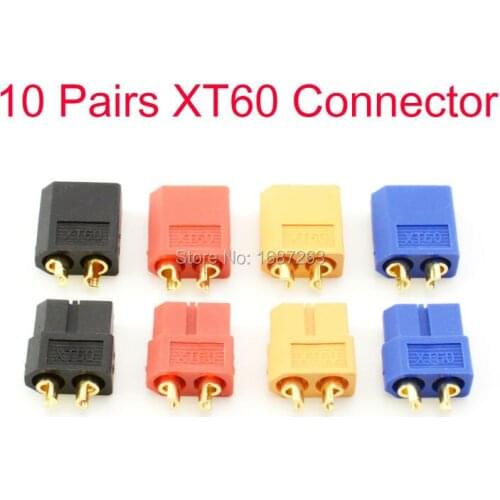 10Pairs XT60 Connector Plug XT 60 Male / Female for Battery Quadcopter Multicopter RC Lipo Battery