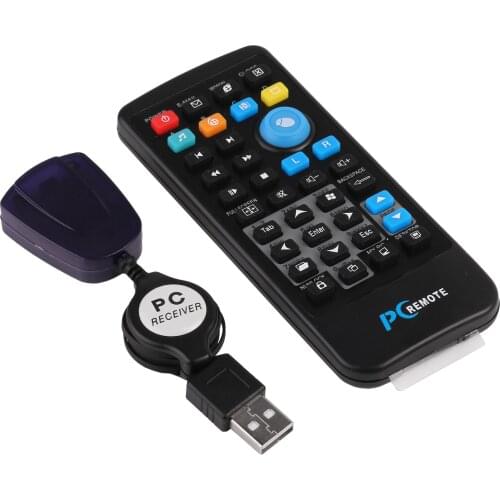 1pc PC Remote Control Wireless USB computer remote controller Wireless for Laptop 6 Multimedia Hot Keys 3 Mouse Cursor Keys