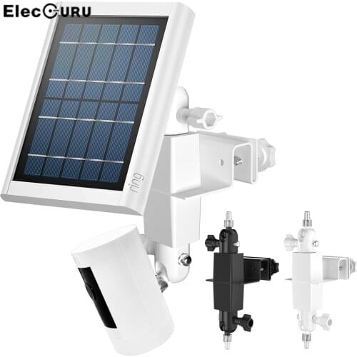 2-in-1 Outdoor Gutter Mount for Ring Solar Panel & Ring Security Camera,Double Mount 180 Degree Swivel Mounting Brackets