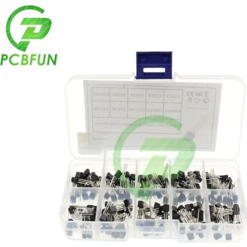 200PCS TO-92 Transistor Triode 1 Set BC337 BC327 2N2222 2N2907 2N3904 2N3906 S8050 S8550 A1015 C1815 625mW 1W 400mW 45V 25V 50V