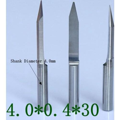 5PCS CNC cutter tools, PCB tungsten steel V-type computer engraving tools, CNC milling cutter 30 degrees 0.4mm machine parts