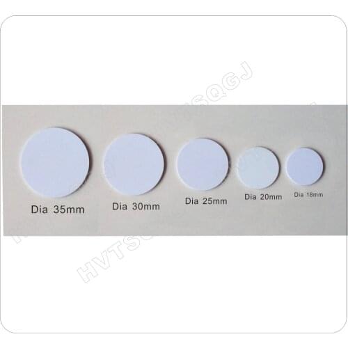 50pcs 25mm 13.56 Mhz RFID Cards IC 3M Sticker Coin Cards FM1108 Chip Compatible S50 For Access Control