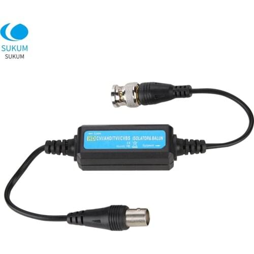 5MP High Definition Coaxial Video Ground Loop Isolator BNC Video Balun Support HD-CVI/AHD/TVI/CVBS Camera Video Signals