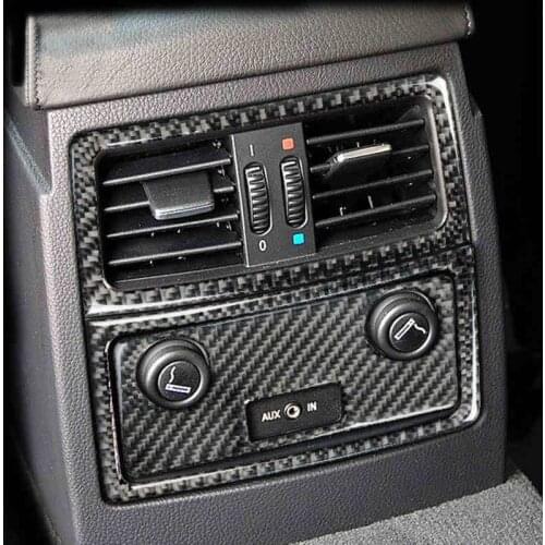 Accessories for BMW 5 Series E60 Interior Armrest Box Rear Air Condition outlet Vent Cover Trim frame decoration strips Stickers