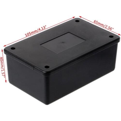 ABS Plastic Electronic Enclosure Project Box Black Waterproof 103x64x40mm Electrical Connector
