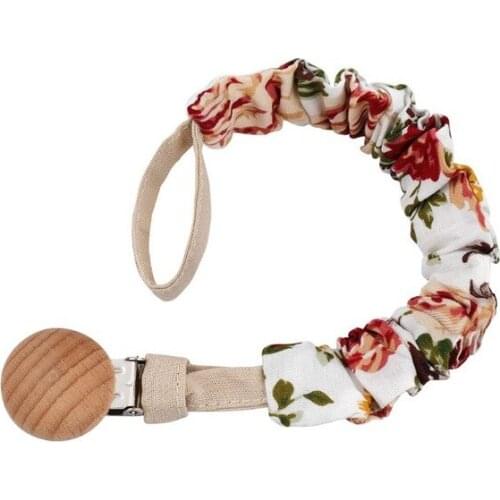 Newborn Baby Pacifier Clip Chain Wooden Holder Soother Pacifier Case Leash Strap Nipple Holder For Infant Feeding