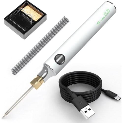 5V 8W Electric Soldering Iron Mini USB Charging Adjustable Temperature Portable Electric Soldering Iron Kit Tools 330-450