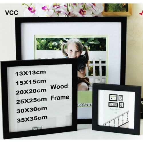 Classic Wooden Square Picture Frame Photo Plexiglass Include Poster Frames For Wall Hanging Family Gift Photo Frame