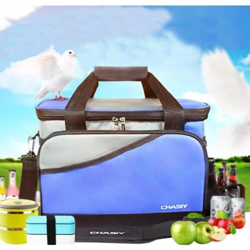 19L Big Capacity Cooler Bags Oxford Insulation Lunch Box Thermal Drink Can Ice Pack Travel Picnic Food Fresh Keep Containers