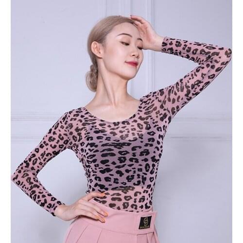 Leopard Latin Dance Tops Women Samba Costume Ballroom Practice Wear Samba Costume Modern Dancewear Salsa Dancer Outfit JL3564