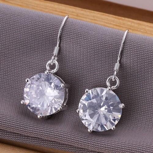 Fashion jewelry Earring For Women, Plated Earrings Zircon Earrings E172 /JEPAVTBC VURRNRLY silver color