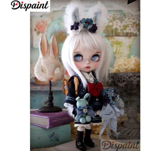 Dispaint Full Square/Round Drill 5D DIY Diamond Painting "Cartoon girl scenery"3D Embroidery Cross Stitch Home Decor Gift A11199